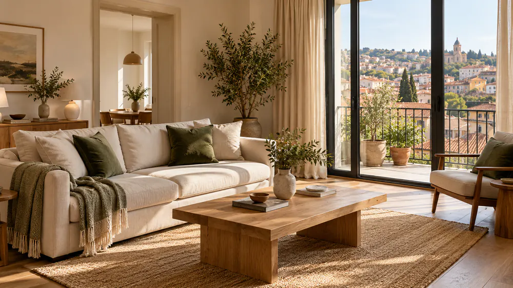 Illustrative view of a tidy, comfortable apartment in Tbilisi